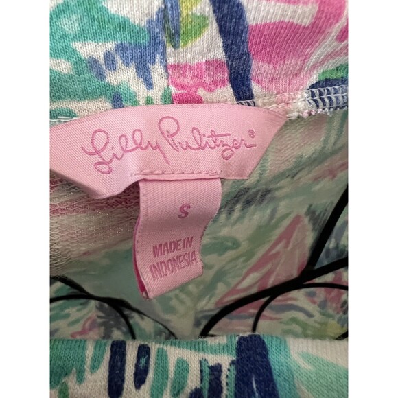 Lilly Pulitzer S Fletcher Salt in the Air Popover Pullover Sweatshirt Cowl Neck - Picture 5 of 8